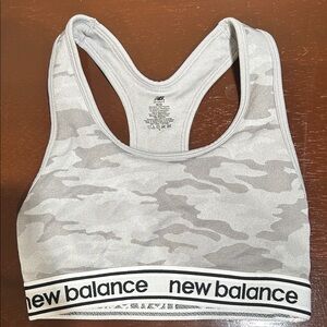 New Balance Gray Camo Sports Bra